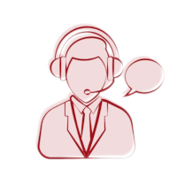 Graphic design of a person being available on the phone - symbol of local support